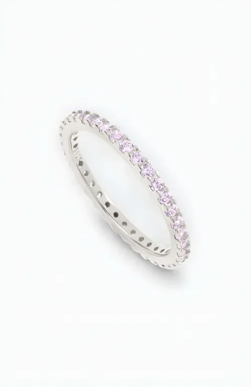 June Birthstone Eternity Stacking Ring by Mint & Lily