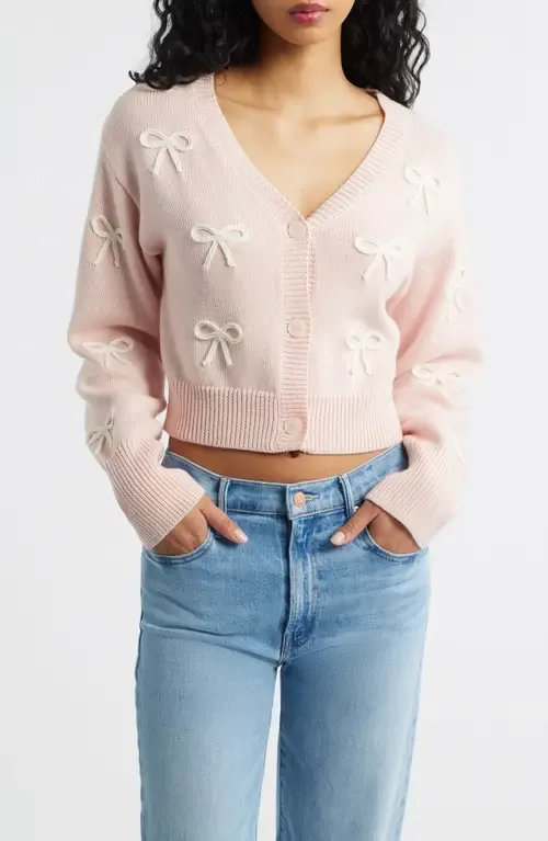 Francette Bow Cotton & Wool Cardigan by LoveShackFancy