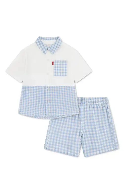 Gingham Check Shirt & Shorts Set by levi's