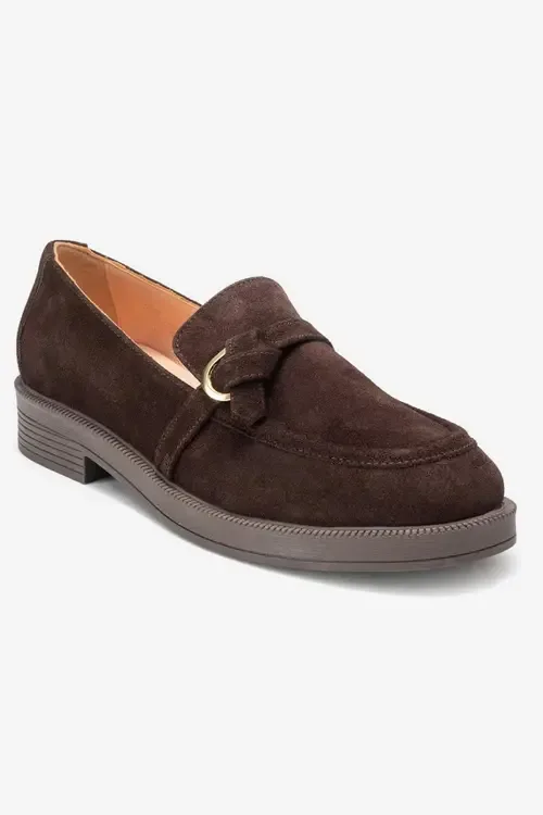 Galea Buckled Leather Loafers by Forever & Always Shoes