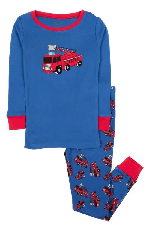 Firetruck 2-Piece Cotton Long Sleeve Pajamas by Leveret