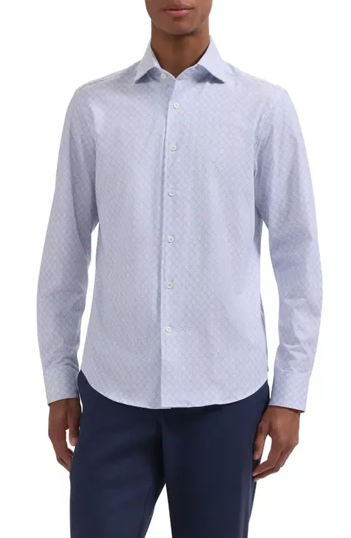 Devon OoohCotton® Geo Print Button-Up Shirt by Bugatchi