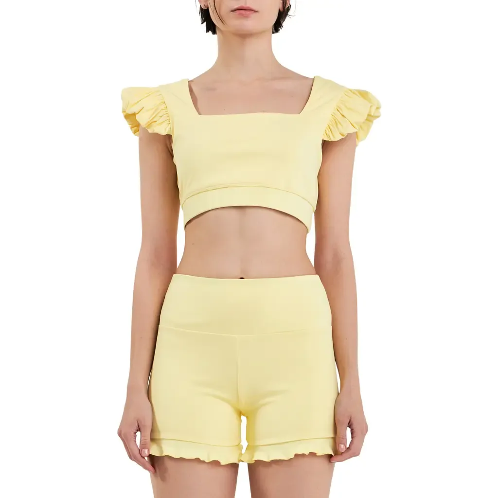 Puff Sleeve Crop Top by Grey Lab