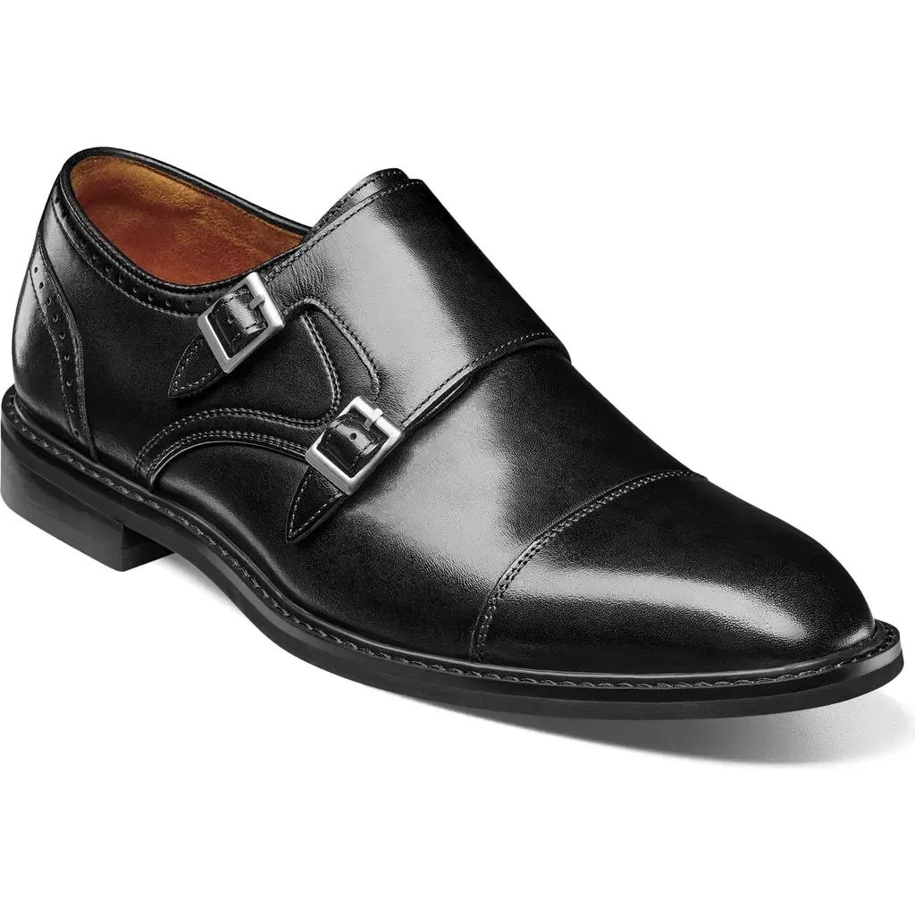 Boswell Double Monk Strap Shoe by Stacy Adams