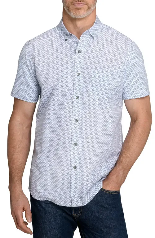 Raindrop Reworked Short Sleeve Button-Up Shirt by W.R.K