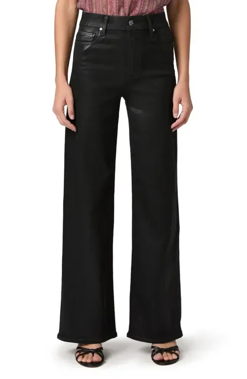Anessa Coated High Waist Wide Leg Jeans by PAIGE