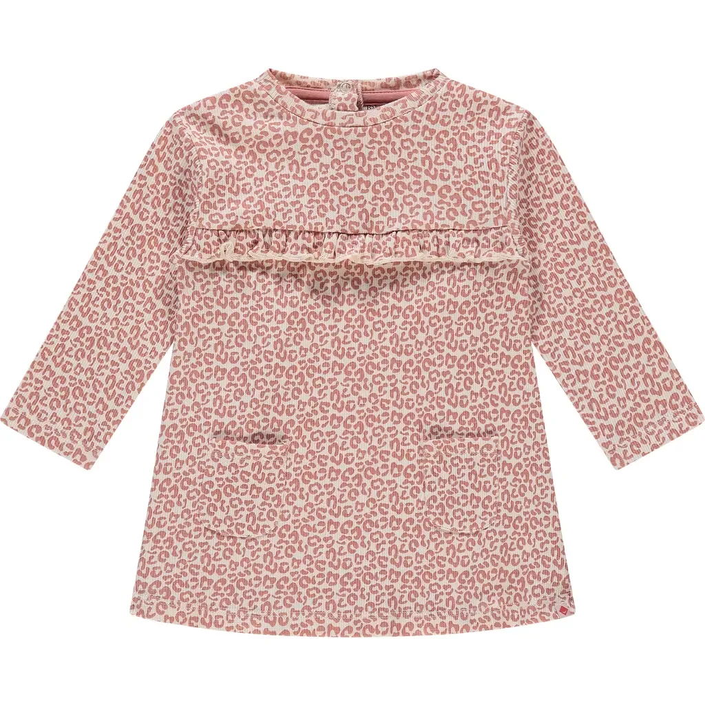 Leopard Print Long Sleeve Dress by BABYFACE