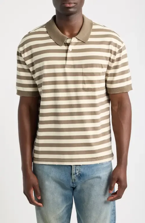 Distressed Crop Cotton Polo by Elwood