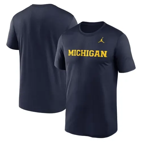 Jordan Brand Navy Michigan Wolverines Primetime Legend Wordmark T-Shirt by Jordan Brand