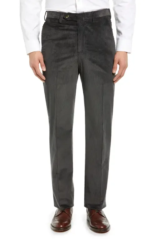 Luxury Italian Corduroy Flat Front Pants by Berle