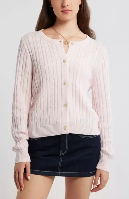Button Front Cotton Blend Cardigan by BP.