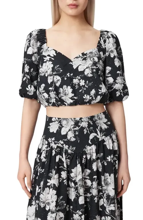 Levy Floral Print Crop Top by AllSaints