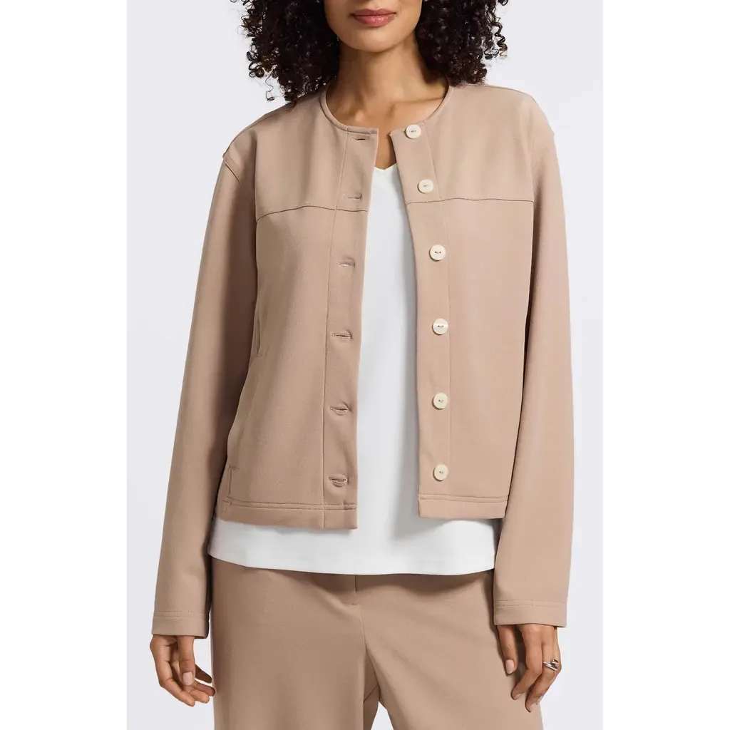 Valerie Crepe Knit Jacket by Foxcroft