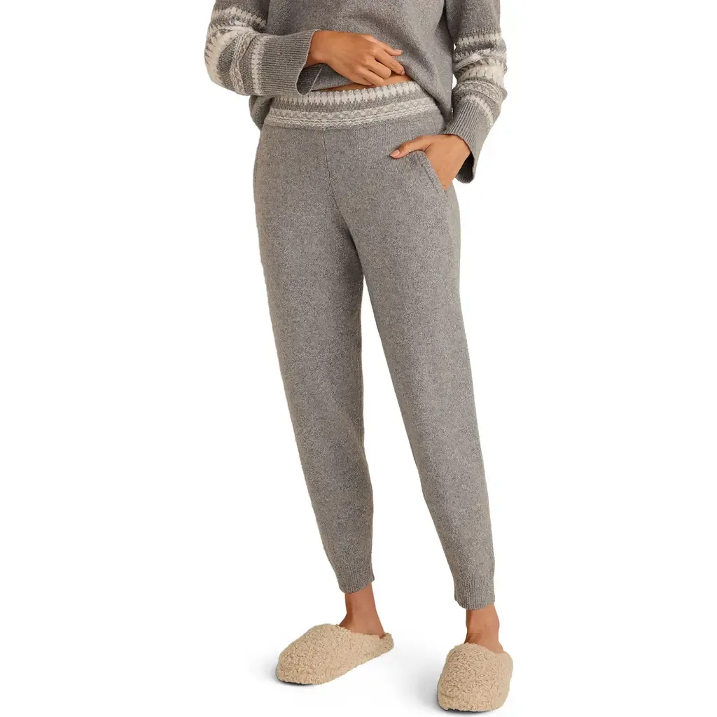 Organic Cotton Blend Nostalgic Fair Isle Joggers by Haven Well Within