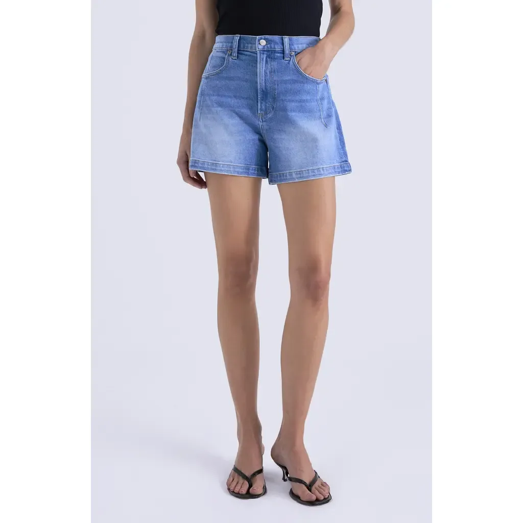 Aoki High Waist Denim Shorts in Hidden Gem