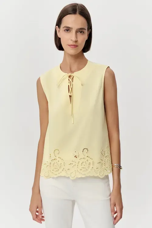 Adrianne Sleeveless Blouse by Exquise