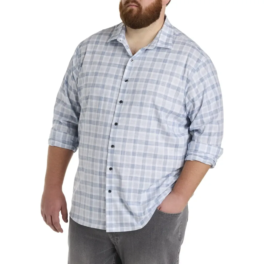 Plaid Sport Shirt by Synrgy by DXL