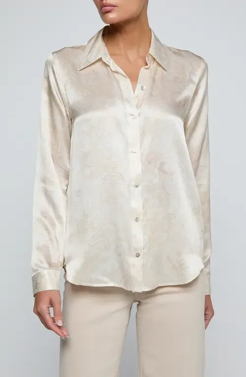 Tyler Paisley Silk Shirt by L'AGENCE
