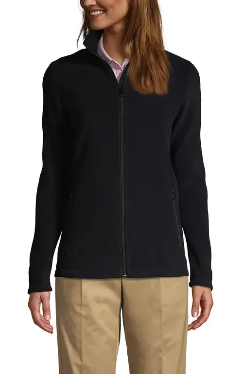 Full-Zip Mid-Weight Fleece Jacket by Lands' End
