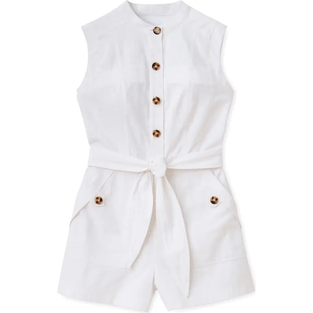 Rachel Linen Romper by Cartolina