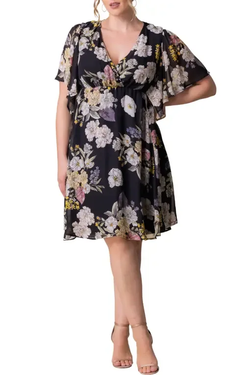 Florence Flutter Sleeve Dress by Kiyonna