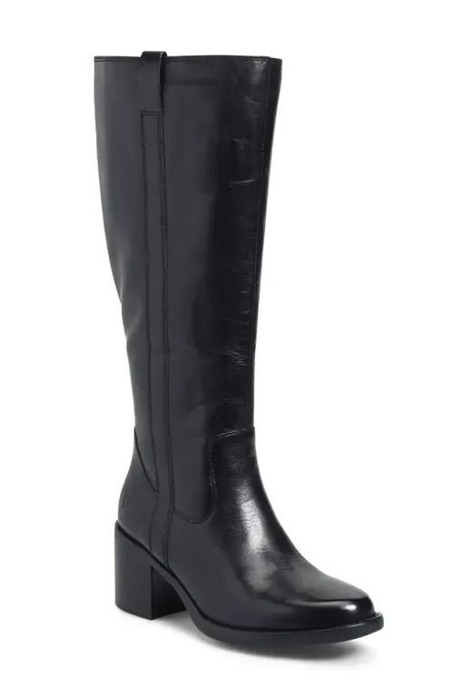 Harding Knee High Boot in Black Leather by Børn