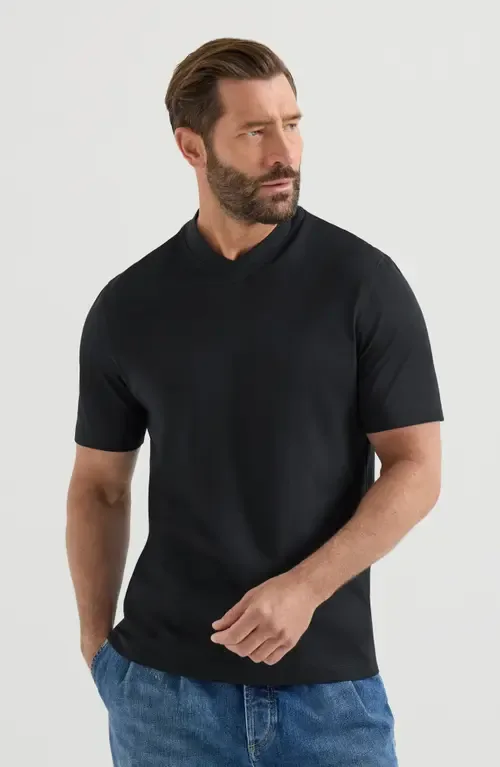 Cotton Jersey V-Neck T-Shirt by Brunello Cucinelli