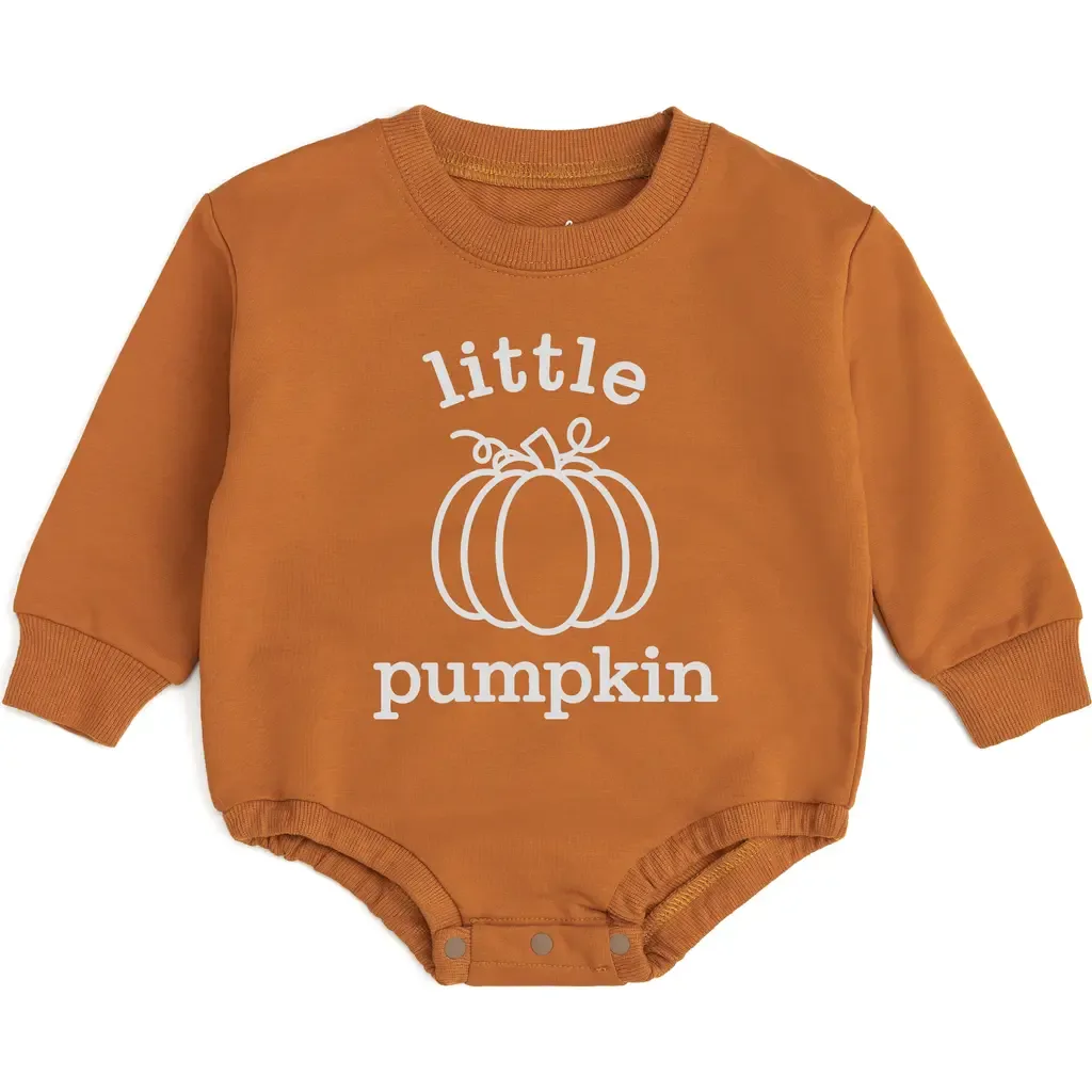 Little Pumpkin Long Sleeve Romper by Sweet Wink