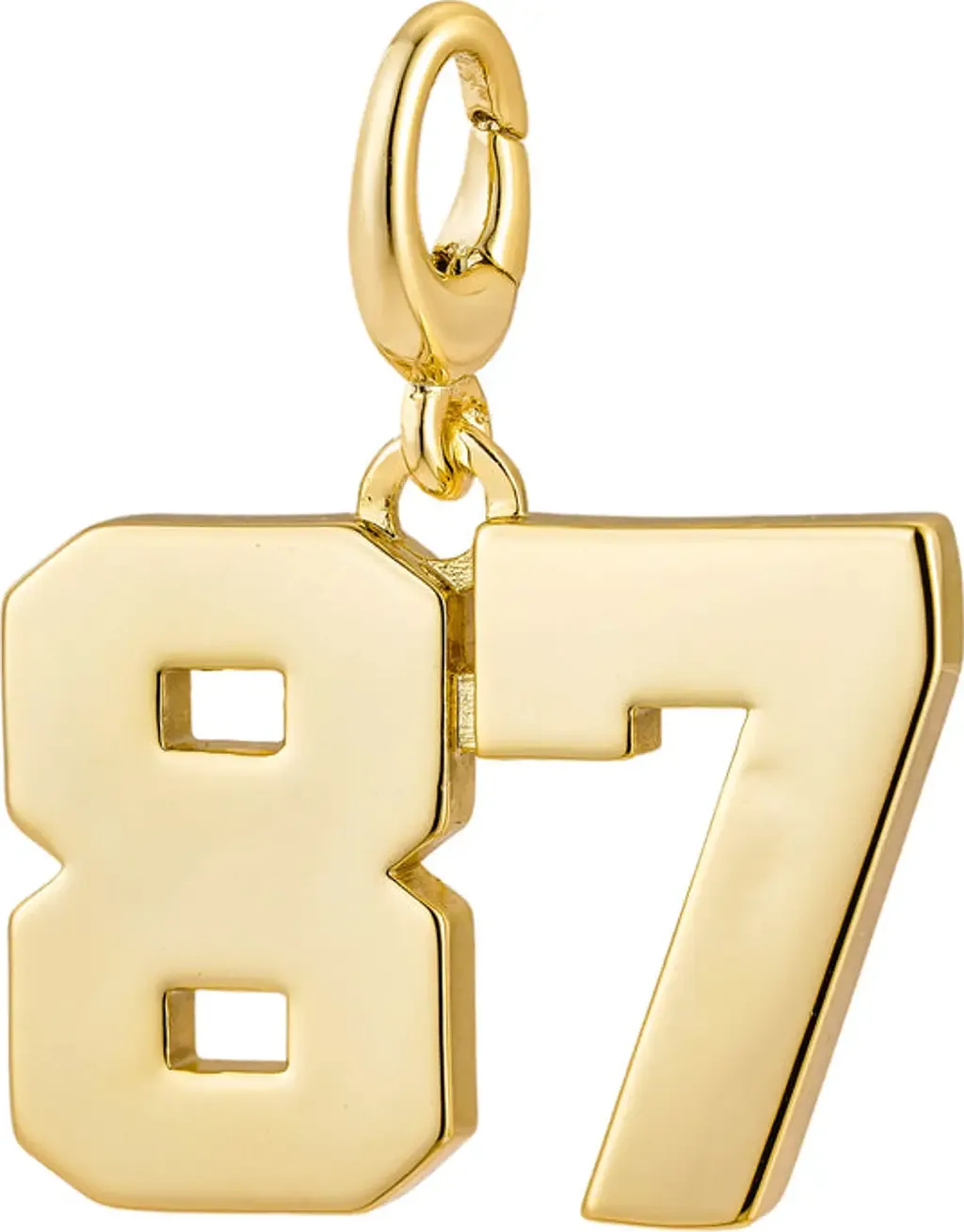 Drip Digits Number Pendant Charm