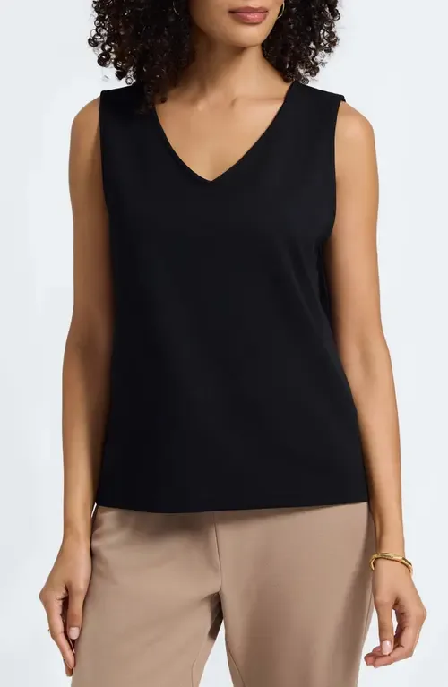 Callie Sleeveless Crepe Knit Top by Foxcroft