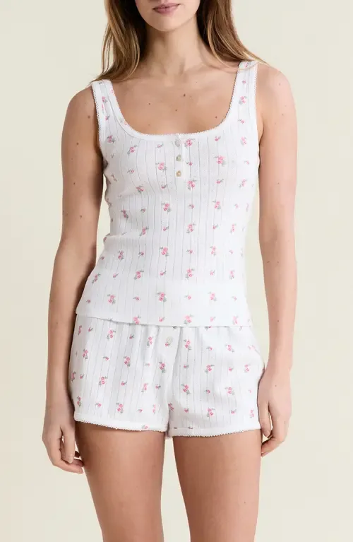 Katell Pointelle Cotton Pajama Tank by Etam
