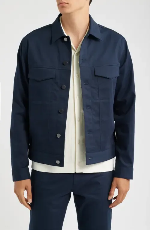 River Neoteric Twill Trucker Jacket by Theory
