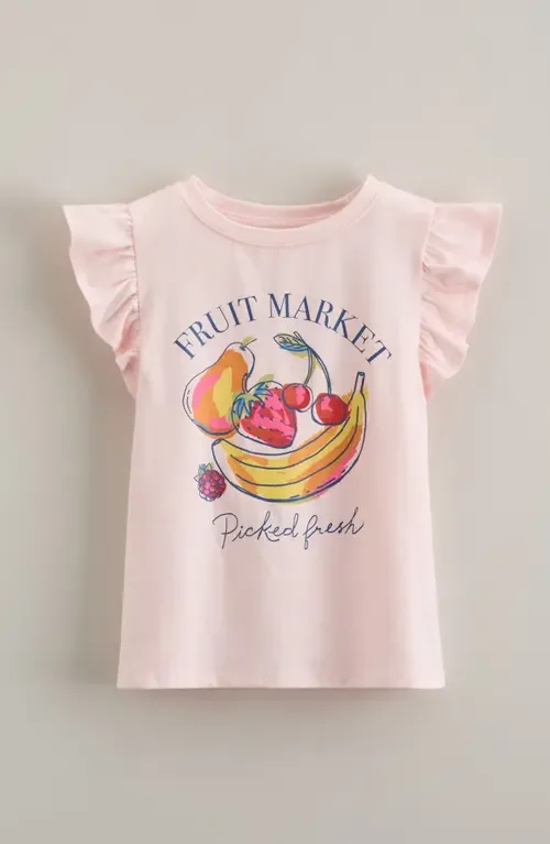 Flutter Sleeve Cotton Graphic T-Shirt by Tucker + Tate