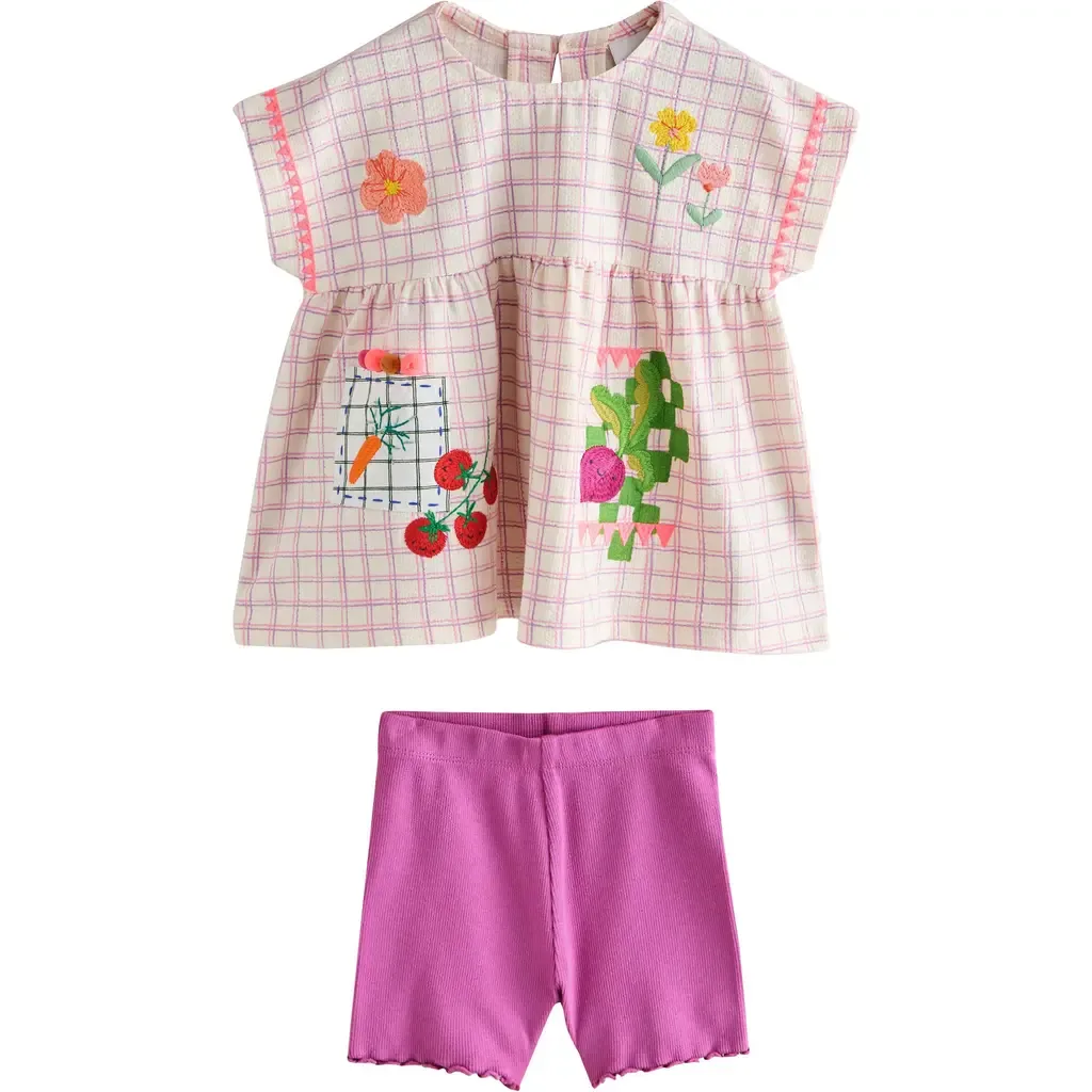 Peplum T-Shirt & Bike Shorts Set by NEXT