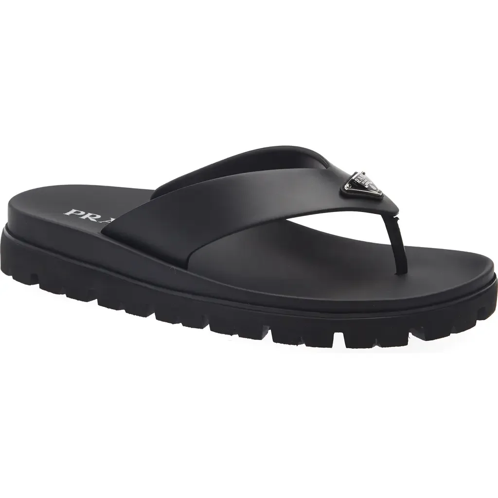 Lug Sole Flip Flop by Prada