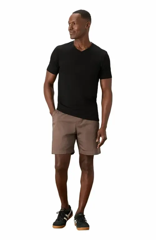 Luxe Stretch Jersey Slim V-Neck Tee by Pact