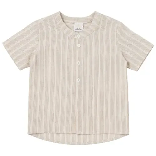100% Cotton Striped Short Sleeve Shirt by Clô