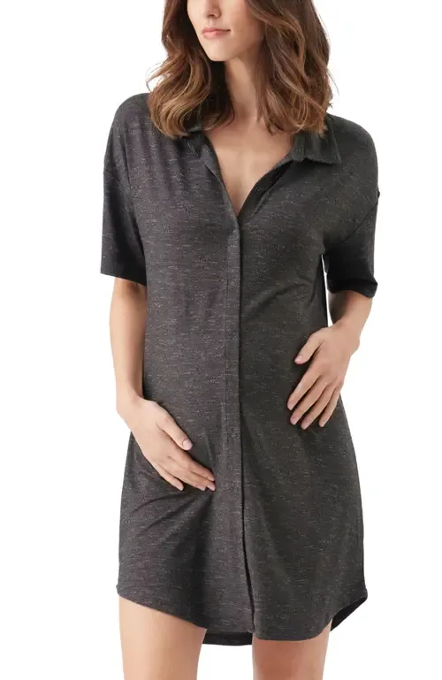Dreamy Button Down Maternity Sleep Shirt by Ripe Maternity