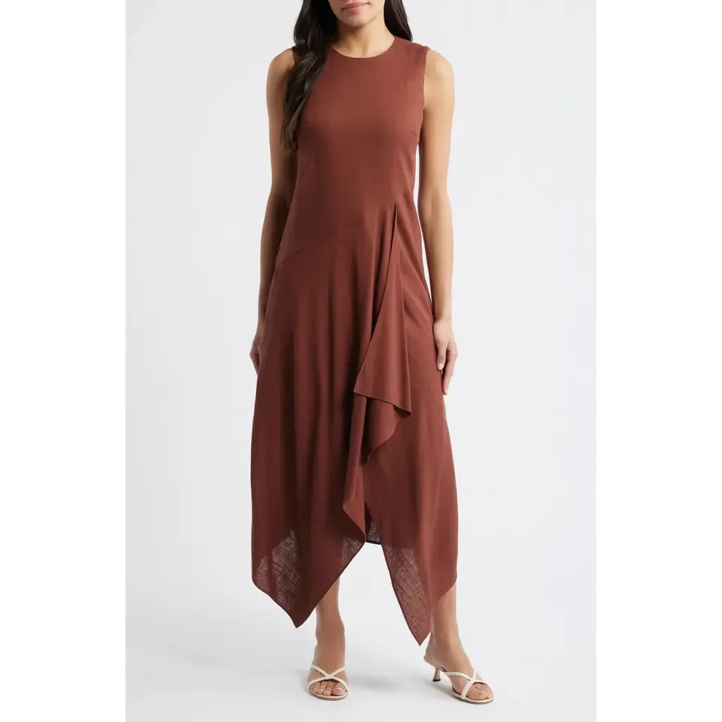 Sleeveless Linen Midi Dress by Vince Camuto