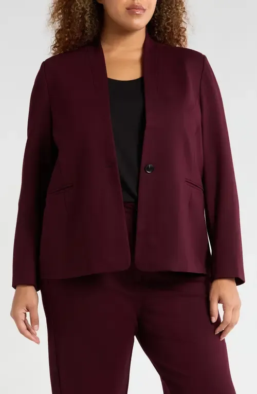 Lennox Padded Shoulder Stretch Ponte Blazer by Universal Standard