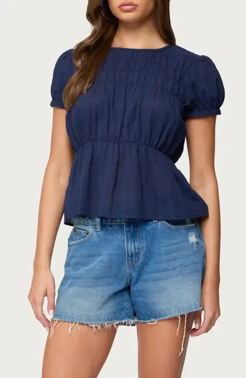 Maricella Peplum Top by EDIKTED