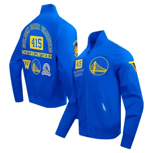 Pro Standard Royal Golden State Warriors Area Code Full-Zip Jacket by PRO STANDARD