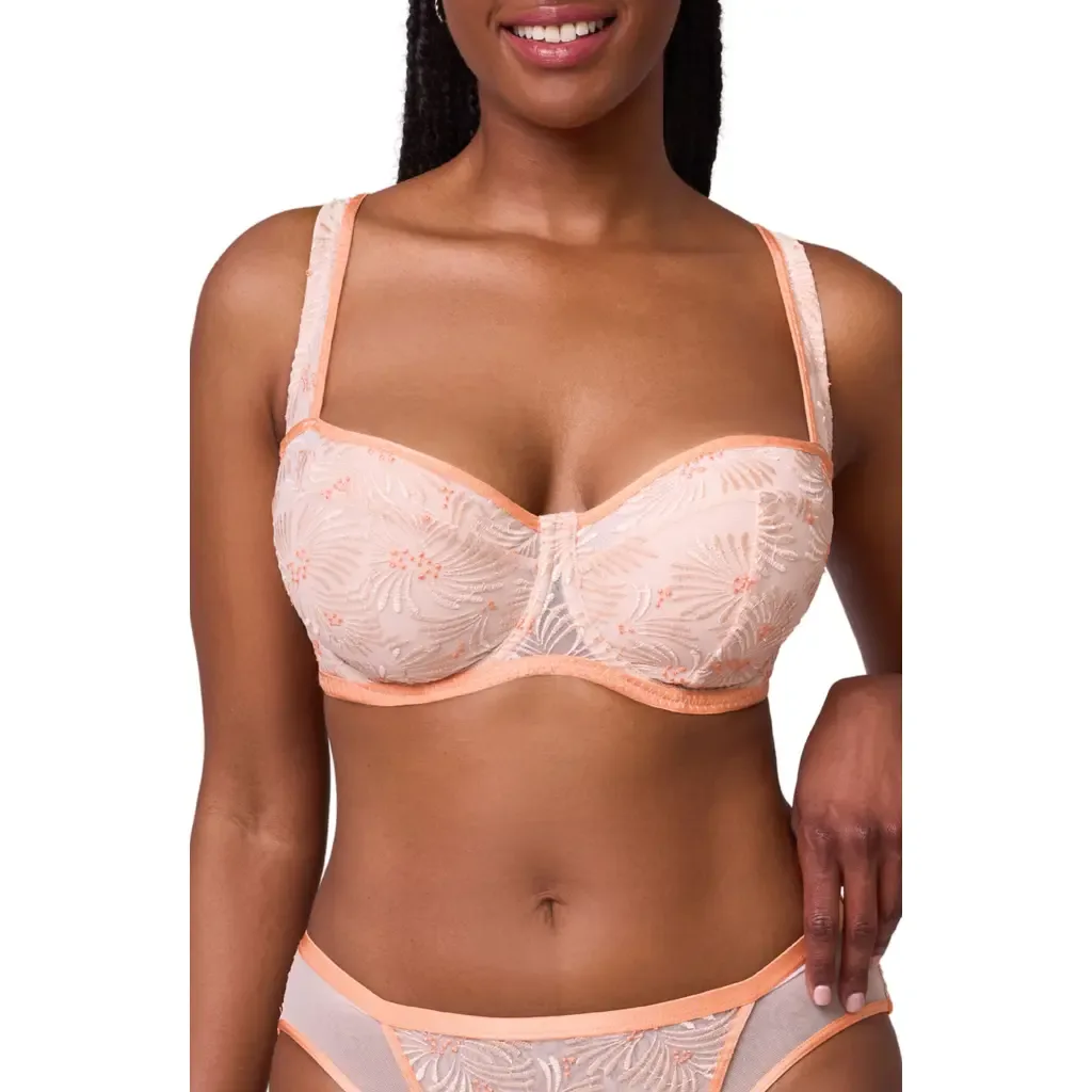 Dream Embroidered Underwire Balconette Bra by Montelle Intimates