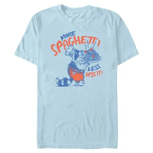 More Spaghetti Raccoon Short Sleeve Graphic T-Shirt by Lost Gods