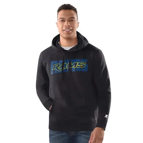 Starter Black Los Angeles Rams Rookie Hoodie by STARTER