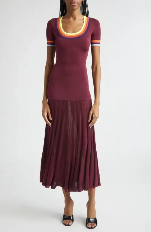 Saucer Neck Maxi Sweater Dress by Christopher John Rogers