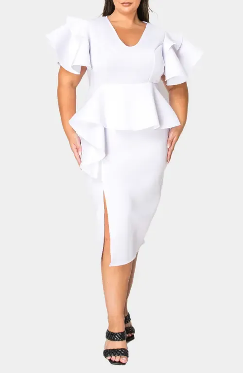 Kira Neoprene Peplum Dress by L I V D