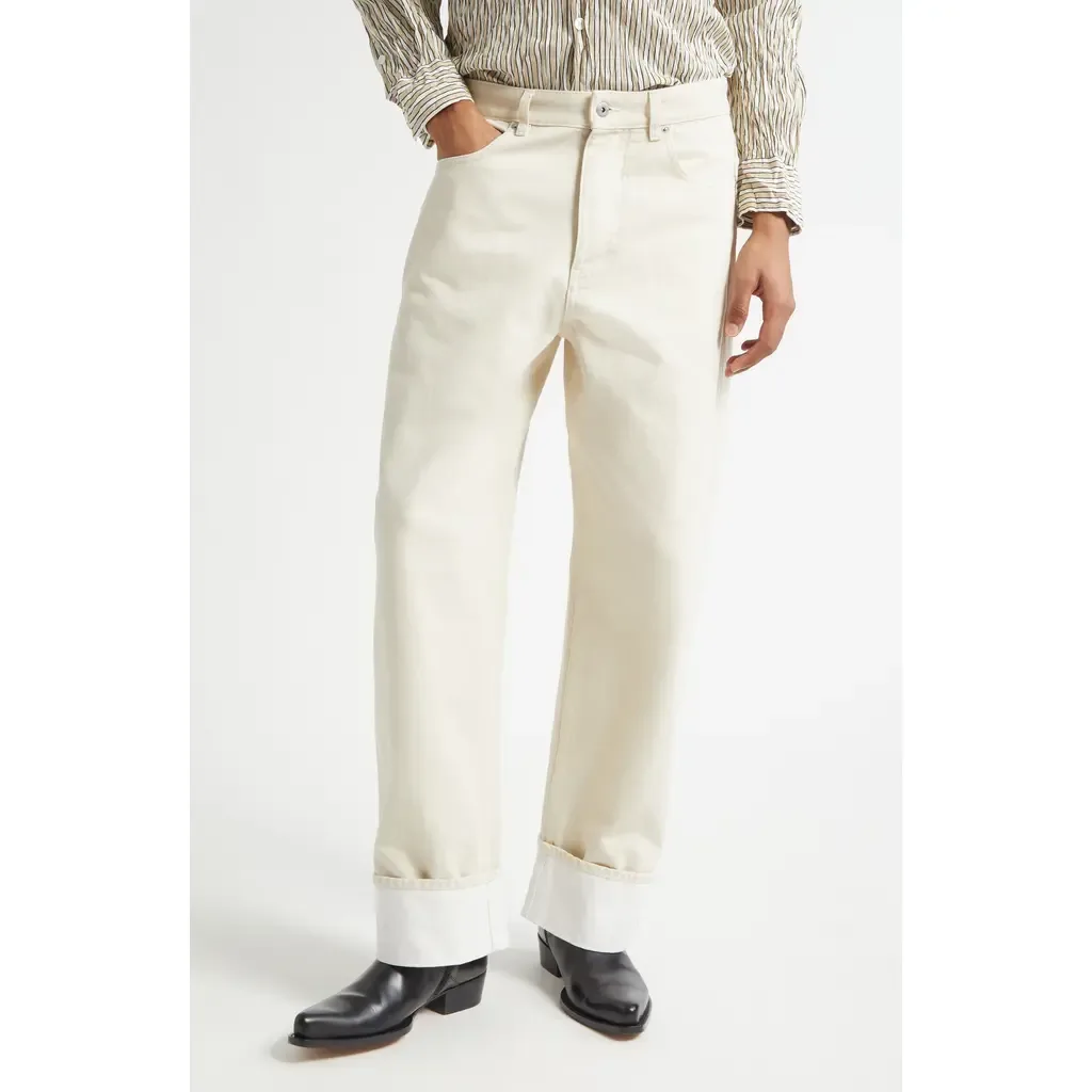 Turned Up Straight Leg Jeans by Bottega Veneta