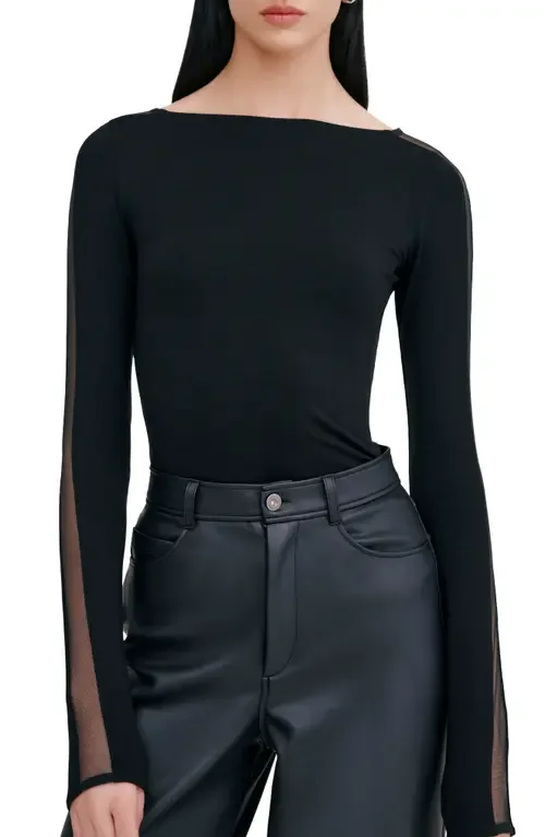 Illa Mesh Trim Top by Marcella