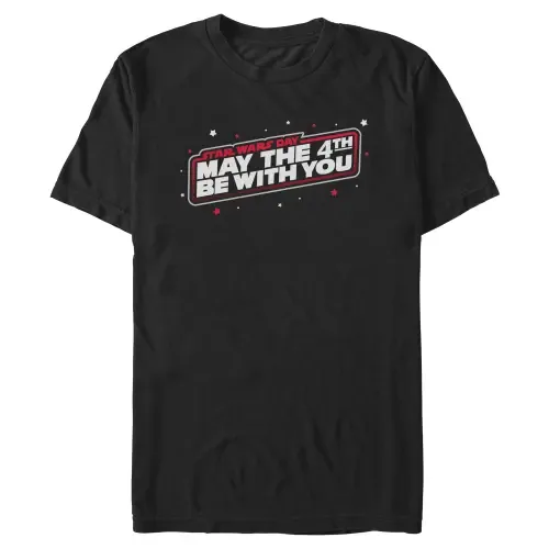 May the Fourth Red Outline Short Sleeve Graphic T-Shirt by Star Wars